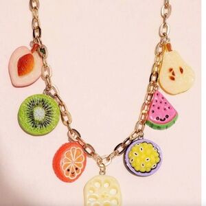 ZARA NWOT FRUIT PLAYFUL NECKLACE🍒🧡